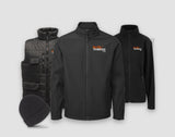 Professional winter bundle: softshell, fleece and body warmer with your logo