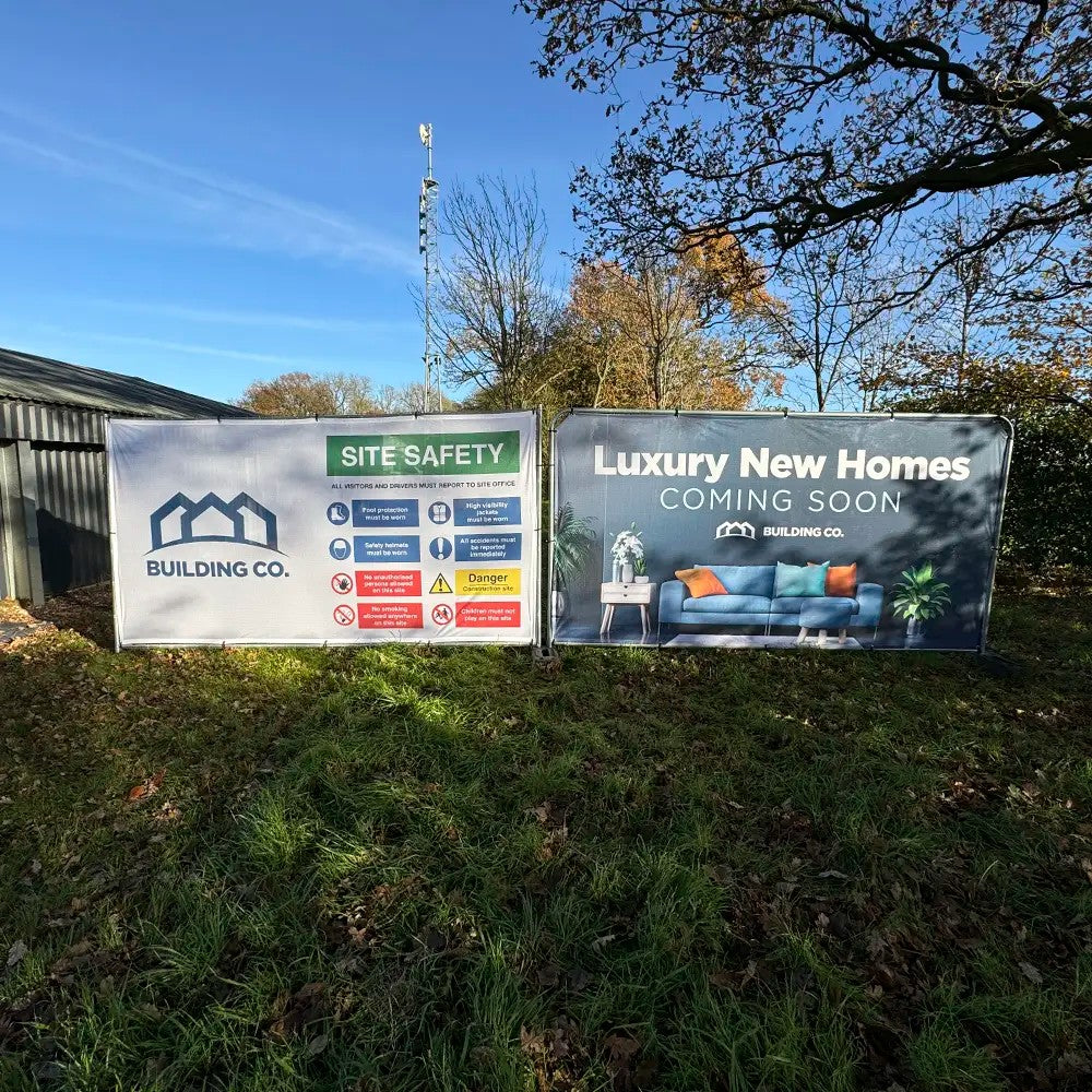 Site safety Heras fence banner