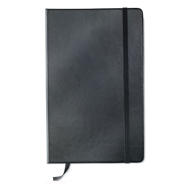Engraved A5 Lined Notebook, Black