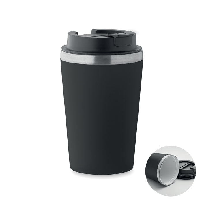 Engraved Ceramic Lined Tumbler 350ml, Black