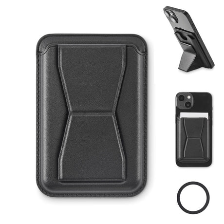 Engraved Magnetic Card Holder, Black