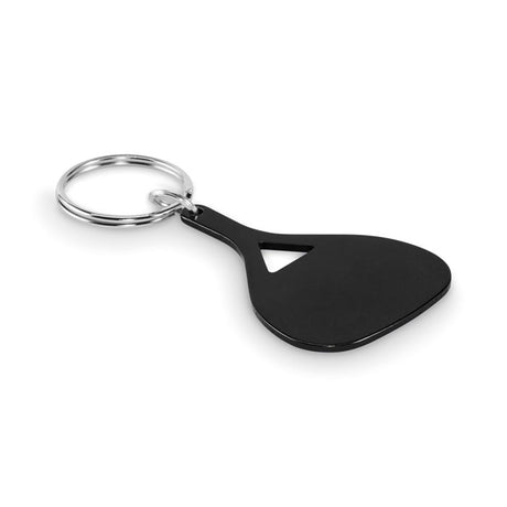 Engraved Aluminium Keyring, Black