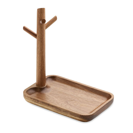 Engraved Acacia Key Tray