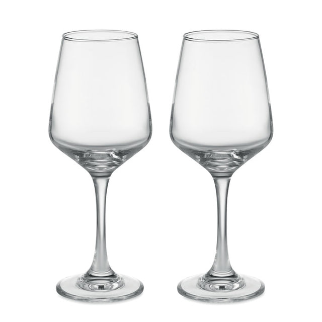 Engraved Set of 2 Wine Glasses
