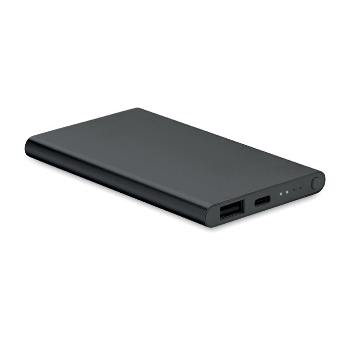 Engraved 4000mAh Slim Power Bank, Black