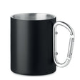 Engraved Double Wall Metal Mug 300ml, Black