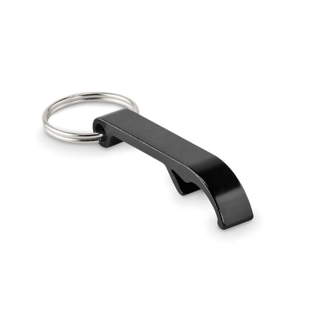 Engraved Recycled Aluminium Keyring, Black