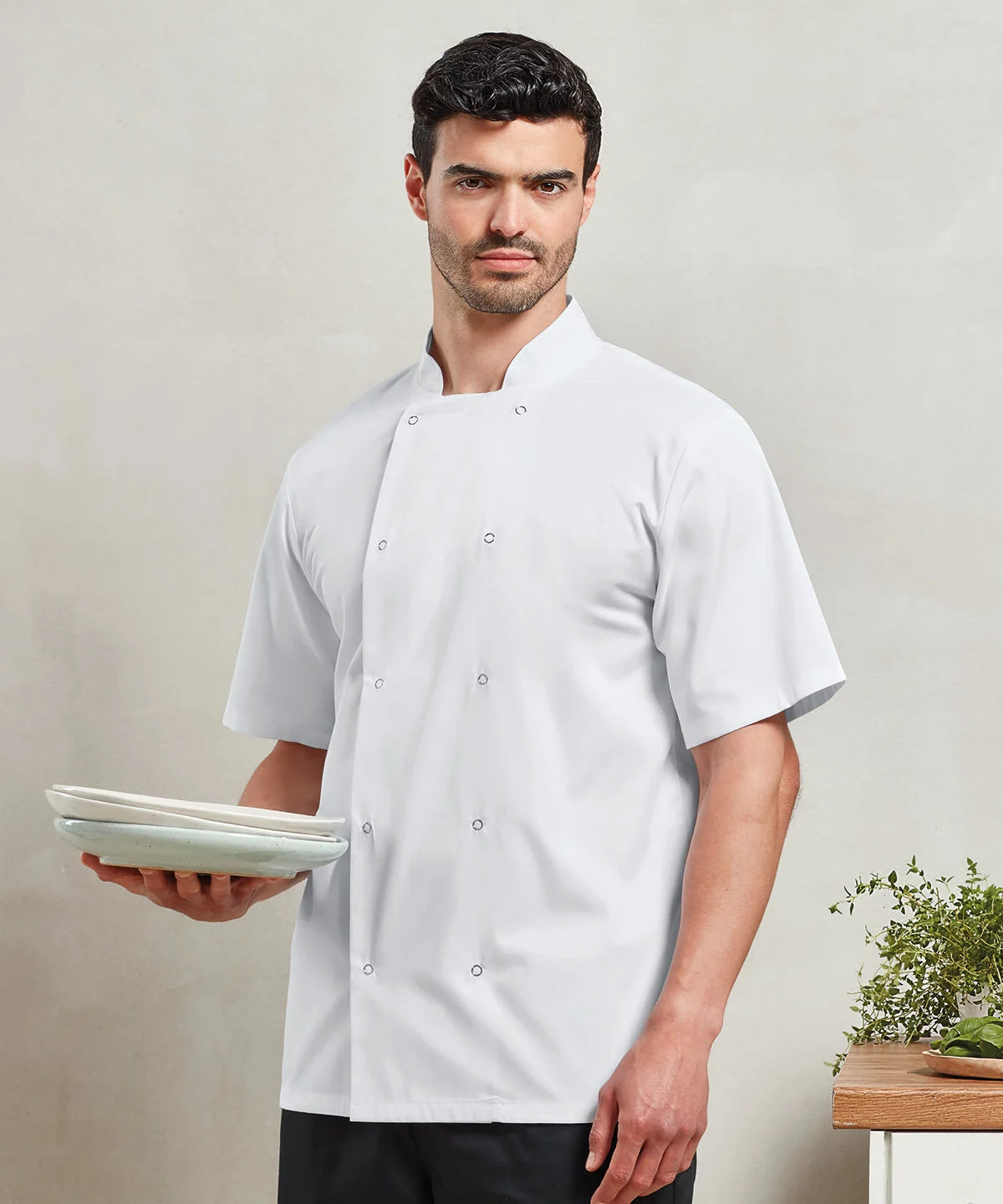 Studded Front Chef's Jacket