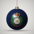 Navy Royal Engineers Christmas bauble with the full colour RE cap badge
