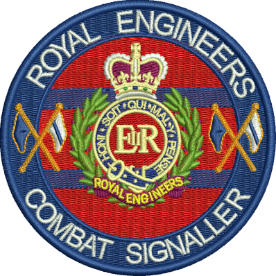 RE Combat Signaller Embroidered Badge