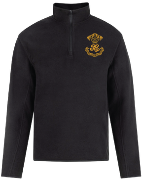 RE Cypher embroidered quarter zip fleece