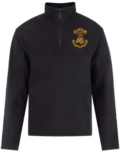 RE Cypher embroidered quarter zip fleece