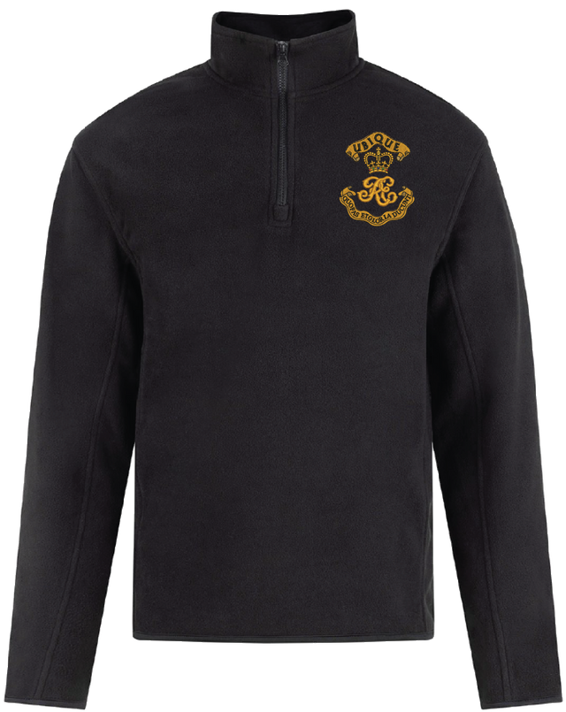 RE Cypher embroidered quarter zip fleece
