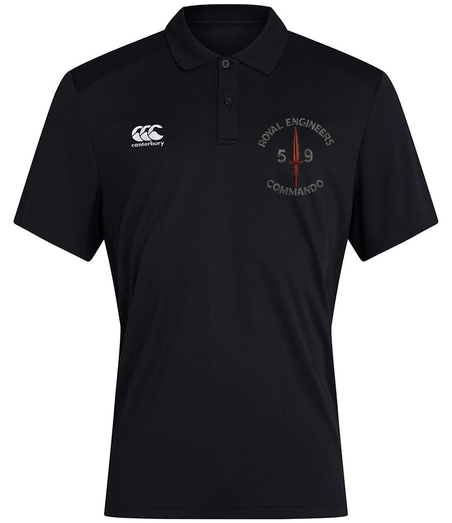 RE 59 Commando Canterbury Club Dry Polo Black