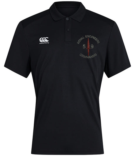 RE 59 Commando Canterbury Club Dry Polo Black