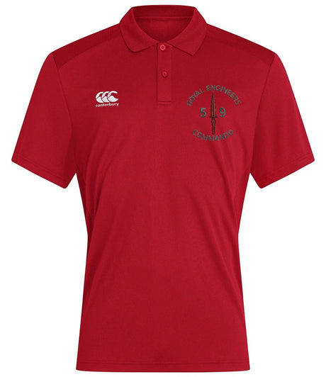RE 59 Commando Canterbury Club Dry Polo Flag Red