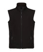 Black vest with a zipper on a white background